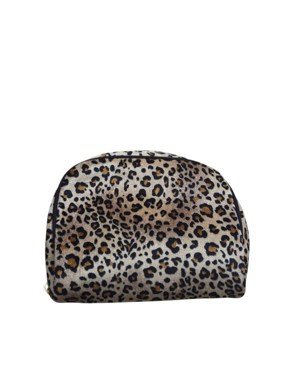 Medium size animal print cosmetic bag with gold accent. NWOT. 8".